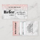 Elegante Glitter Marmer Salon Spa  Referral  Bedri Visitekaartje (Voorkant / Achterkant)