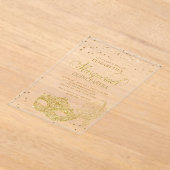 Elegante Glitter Masquerade Quinceañera Acryl Uitnodigingen (Laagn)