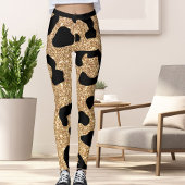 Elegante glitter moderne sprankelpatroon zwarte vl leggings