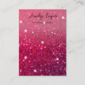 Elegante Glitter Pink Earning Holder Visitekaartje (Voorkant)