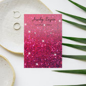 Elegante Glitter Pink Earning Holder Visitekaartje