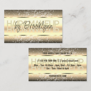 Elegante Glitter Product Etiketten Donker Goud Gou Visitekaartje
