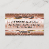 Elegante Glitter Product Etiketten Donker Koper Br Visitekaartje (Achterkant)