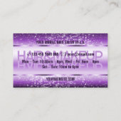 Elegante Glitter productetiketten Paarse Lavendel Visitekaartje (Achterkant)