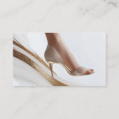 Elegante Glitter Pump Pedicure Manicure Nail Salon Visitekaartje (Achterkant)