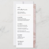 Elegante Glitter RoseGold Trouwtafel Menu Kaart (Voorkant)