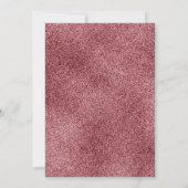 Elegante Glitter Roze Calligrafie Verjaardag Kaart (Achterkant)