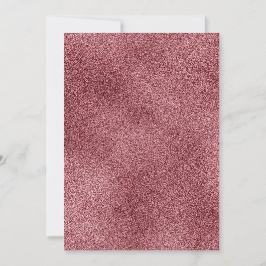 Elegante Glitter Roze Calligrafie Verjaardag Kaart (Achterkant)