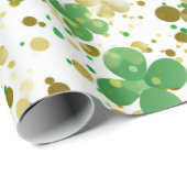 Elegante Glitter Shamrock Green en Gold Cadeaupapier (Rol Hoek)