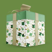 Elegante Glitter Shamrock Green en Gold Cadeaupapier