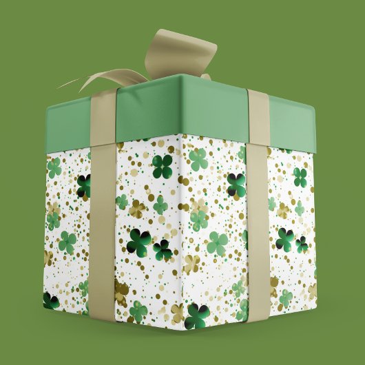 Elegante Glitter Shamrock Green en Gold Cadeaupapier