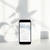 Elegante Glitter Sneeuw in Liefde Vrijgezellenfees Kaart