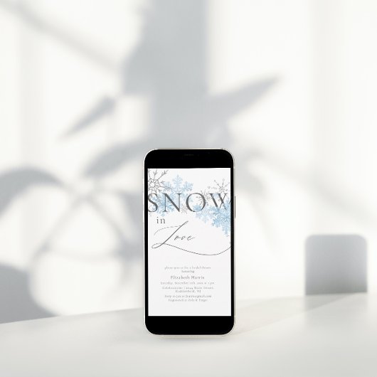 Elegante Glitter Sneeuw in Liefde Vrijgezellenfees Kaart