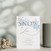 Elegante Glitter Sneeuw in Liefde Vrijgezellenfees Kaart