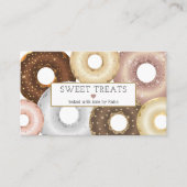 Elegante glitter Sprinkle Donut Bakery Cake Pastry Visitekaartje (Voorkant)