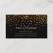 Elegante glitter subtiele gouden faux achtergrond visitekaartje (Achterkant)