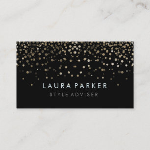 Elegante glitter subtiele zwarte faux achtergrond visitekaartje