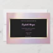 Elegante glitter, tiara afstudeerdata opslaan save the date (Achterkant)