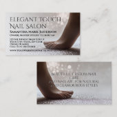 Elegante Glitter Voet Pedicure Manicure Nail Salon Visitekaartje (Voorkant / Achterkant)