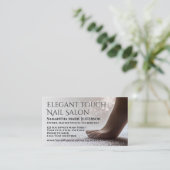 Elegante Glitter Voet Pedicure Manicure Nail Salon Visitekaartje (Staand voorkant)