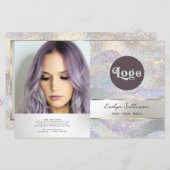 Elegante glitter waterverf golven bifold brochure (Voorkant / Achterkant)
