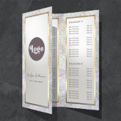 Elegante glitter waterverf golven brochure