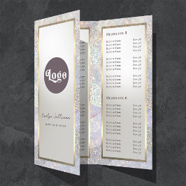 Elegante glitter waterverf golven brochure