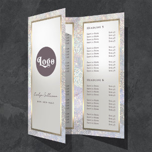 Elegante glitter waterverf golven brochure