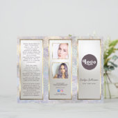 Elegante glitter waterverf golven brochure (Staand voorkant)