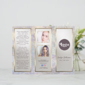 Elegante glitter waterverf golven brochure (Staand voorkant)