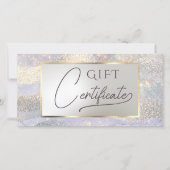 Elegante glitter waterverf golven Cadeaubon (Voorkant)
