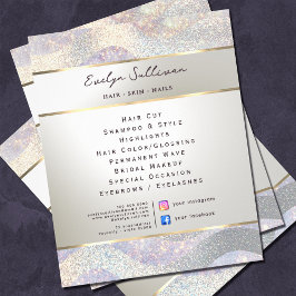 Elegante glitter waterverf golven flyer