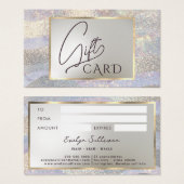 Elegante glitter waterverf golven Gift Kaart (Voorkant /achterkant)
