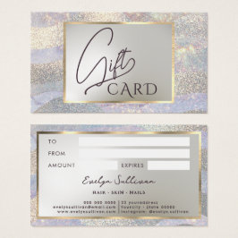 Elegante glitter waterverf golven Gift Kaart