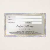 Elegante glitter waterverf golven Gift Kaart (Achterkant)