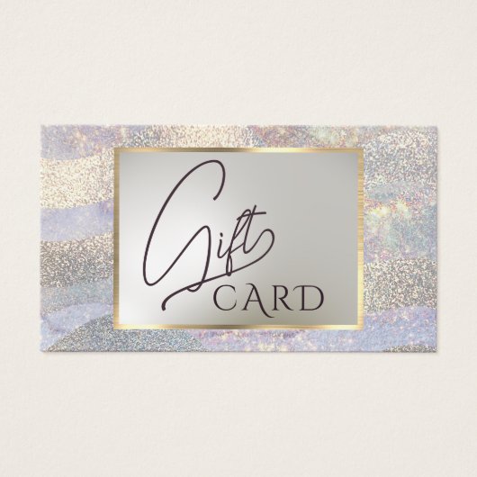 Elegante glitter waterverf golven Gift Kaart (Voorkant)