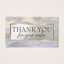 Elegante glitter waterverf golven kortingskaart visitekaartje