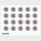 Elegante glitter waterverf golven logo ronde sticker (Vel)