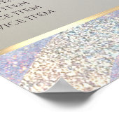 Elegante glitter waterverf golven prijslijst poste poster (Hoek)
