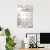 Elegante glitter waterverf golven prijslijst poste poster (Thuiskantoor)