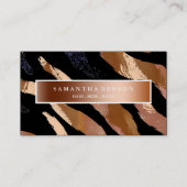 Elegante glitter Waterverf golven Visitekaartje (Voorkant)