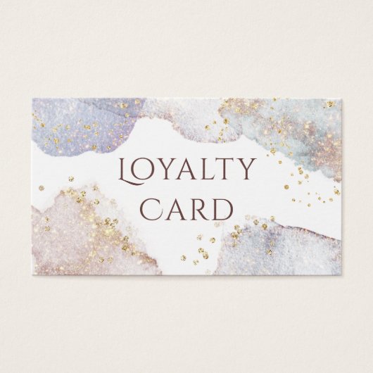 Elegante glitter waterverf vormt loyaliteitskaart visitekaartje (Voorkant)