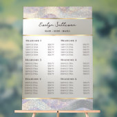 Elegante Glitter Waterverf Waves prijslijst Acryl Bord (Neutraal)