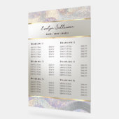 Elegante Glitter Waterverf Waves prijslijst Acryl Bord (Hoek)