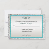 Elegante Glitter Wedding RSVP (Voorkant)