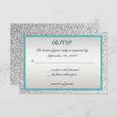 Elegante Glitter Wedding RSVP (Voorkant / Achterkant)