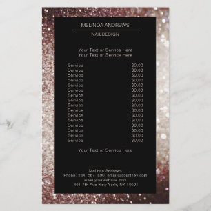 Elegante Glitter Zilver Roest Flyer