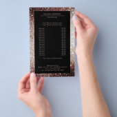 Elegante Glitter Zilver Roest Flyer (Hand)