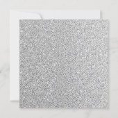 Elegante Glitter Zilver Roze Kalligrafie Verjaarda (Achterkant)