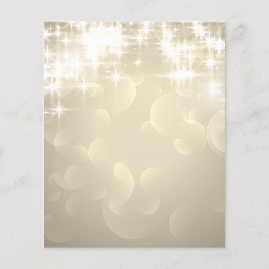 Elegante Glitterende Goudkleurige Flyer (Achterkant)